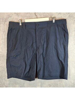 Columbia Mens 42 Regular Fit Dark Navy Cargo Shorts golf hiking walking casual